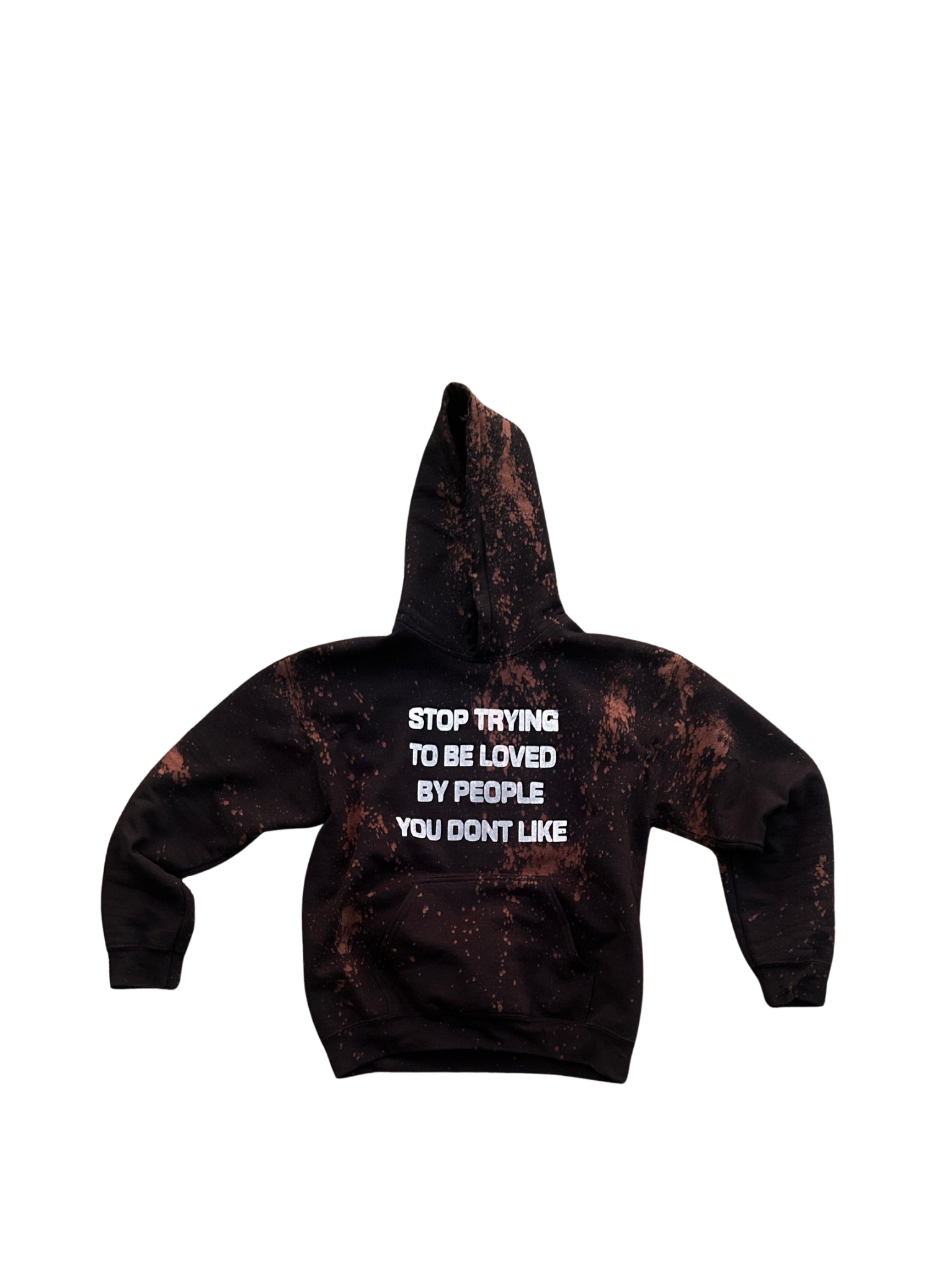 STOP TRYING TO BE LOVED LSD Club Hoodie – Bleach Distressed Edition